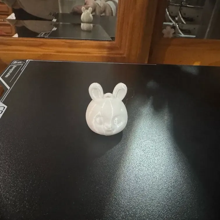 Petit porte-clés lapin à peindre