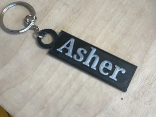 Asher Name Keychain
