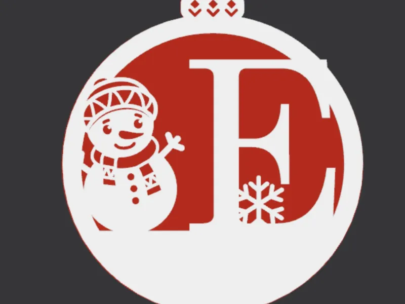 Christmas Tree Ornamnet, Letter E