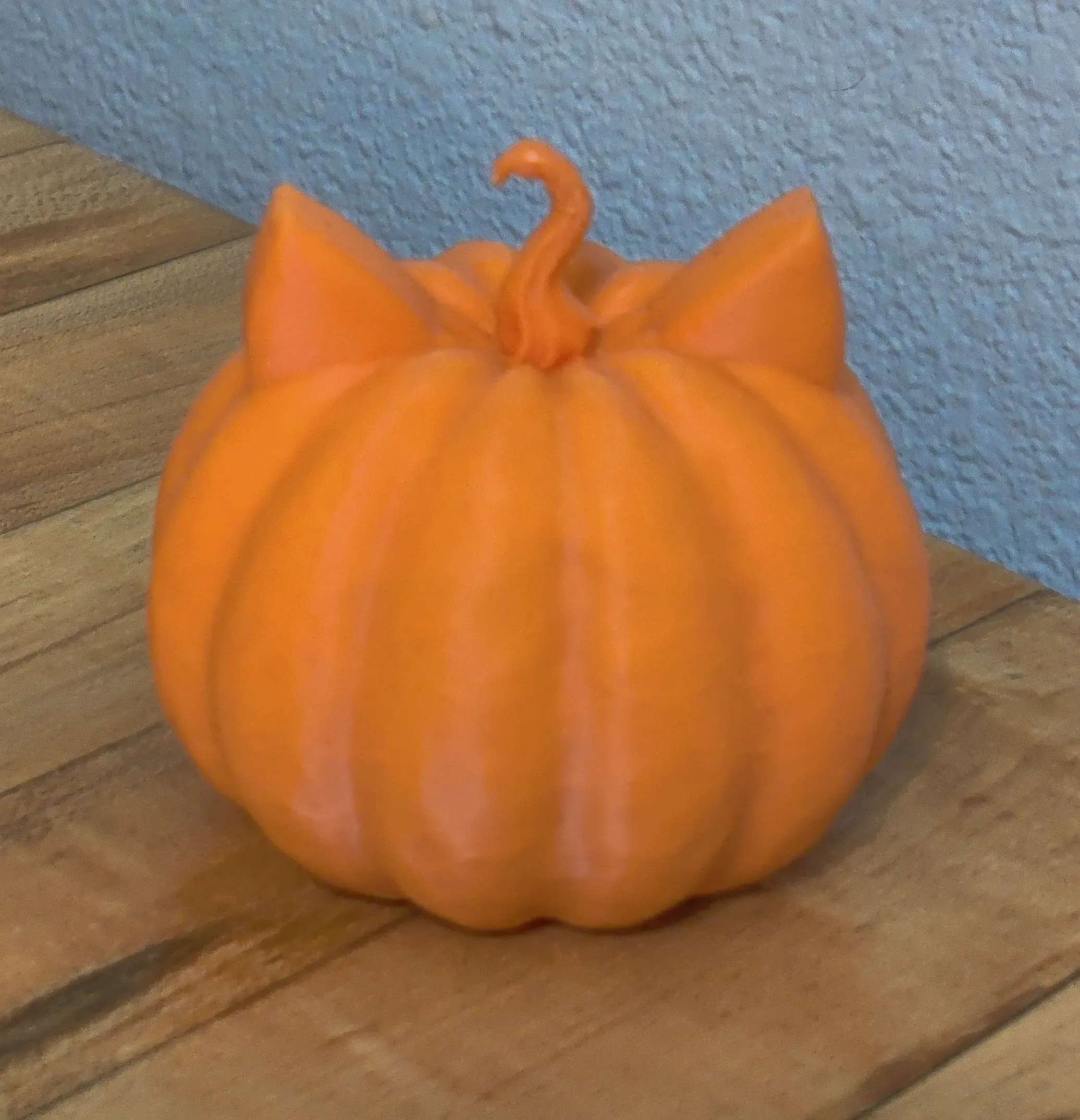 Cute Cat Pumpkin 3D Model - Adorable Halloween Pumpkin