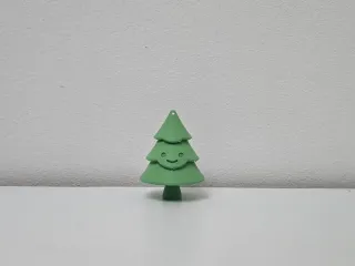 Cute Smiling Christmas Tree Ornament