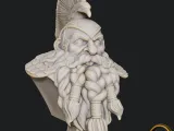 Dwarf warrior bust-4