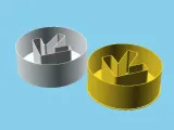 Disc with an arrow, nestable box (v1)-1