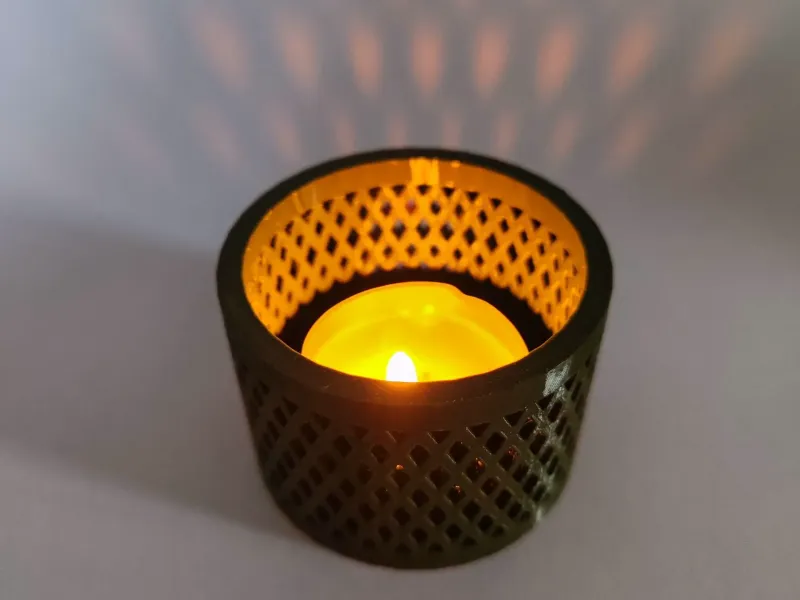 Classic Diamond Mesh Tealight Holder | Decor
