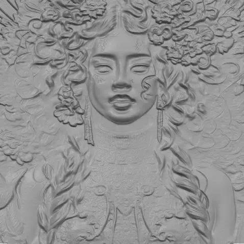 Marigold - relief sculpture