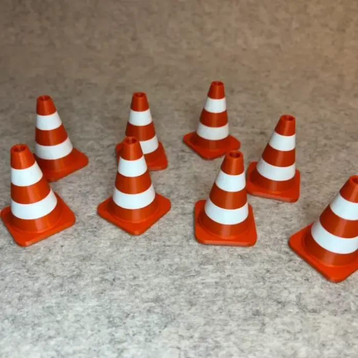Miniature traffic cone for RC vehicles
