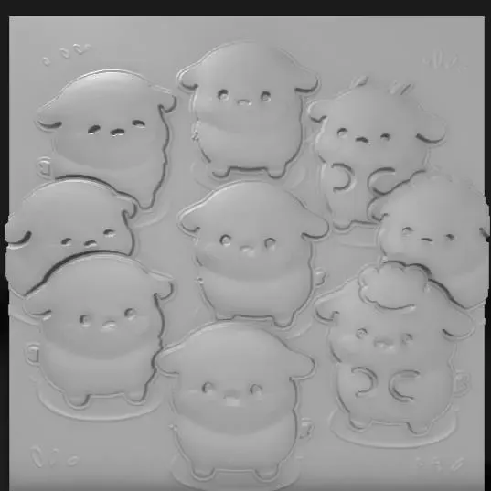Cute cartoon goats