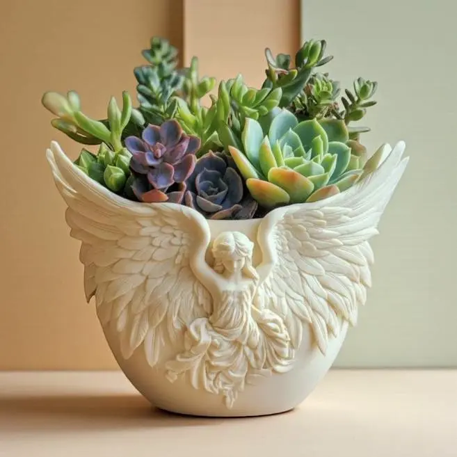 Succulent pot - Decorative Angels