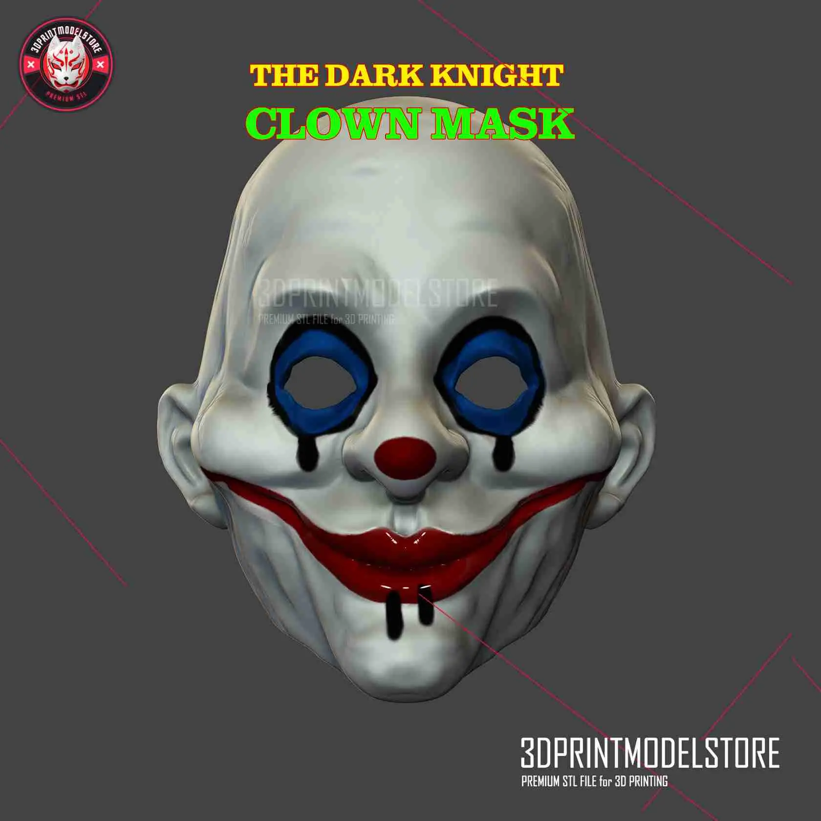 Il cavaliere oscuro Joker maschera - Henchmen Clown Cosplay Maschera