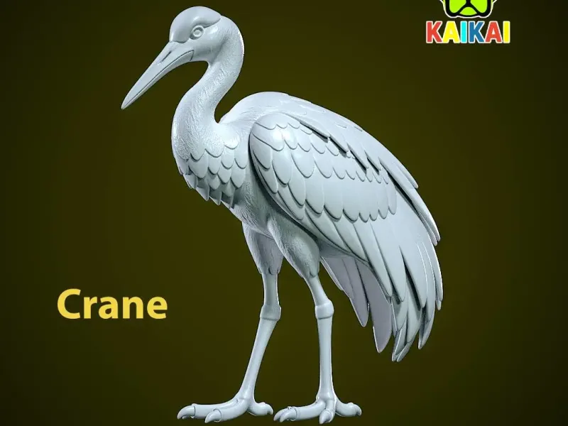 Crane statue - Stork decor - 3D print