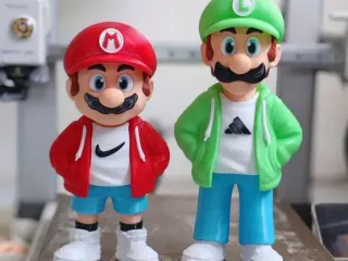 Mario Luigi  fans art Urbanos 