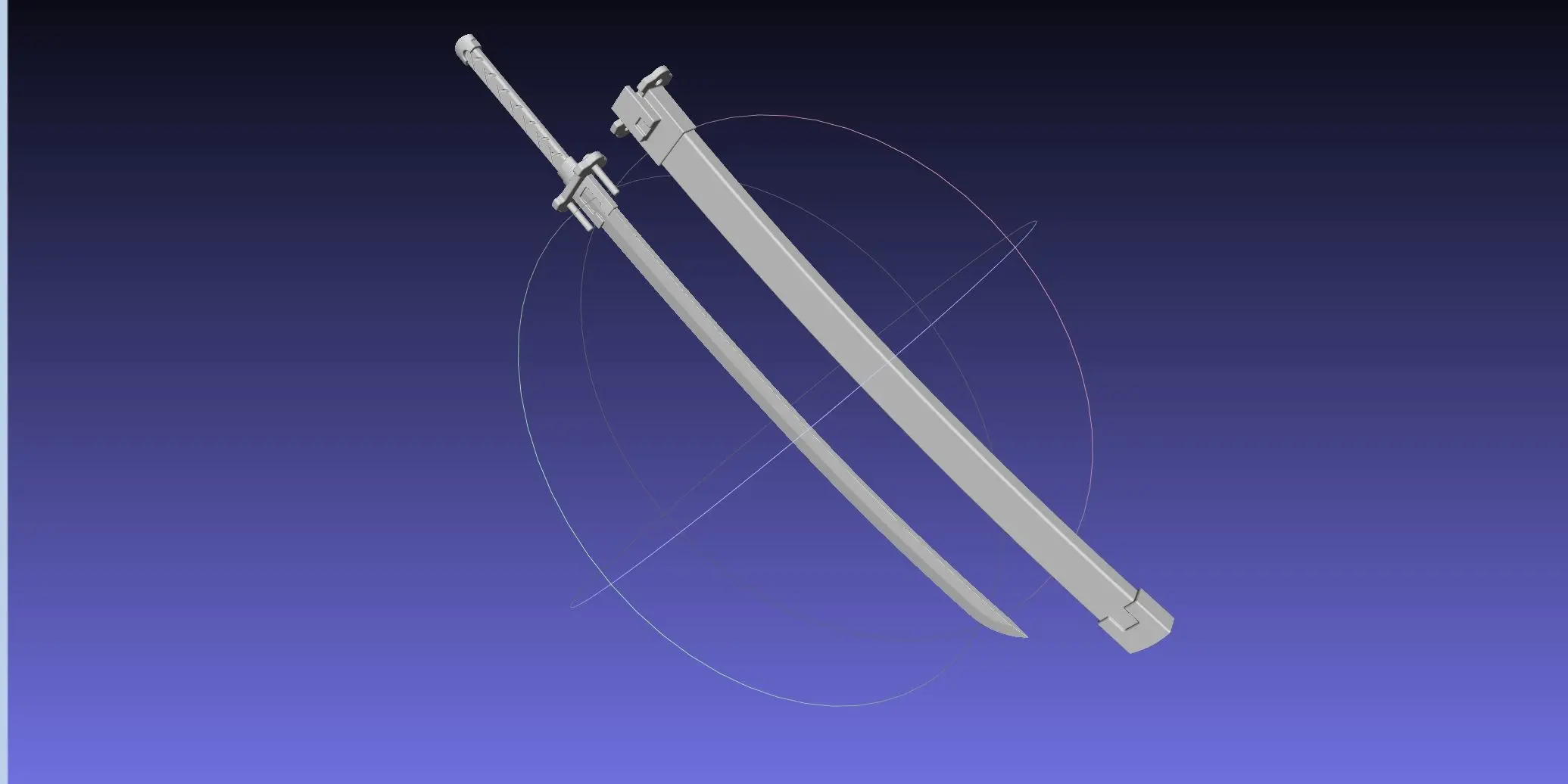 Kill La Kill Satsuki Sword And Sheath Printable Assembly