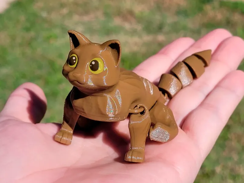 Flexi Cat (3mf included) - Print in Place - Articulated
