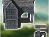 Medieval building with external stone staircase and large co-1