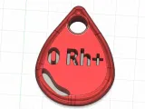 Blood type keychain-0