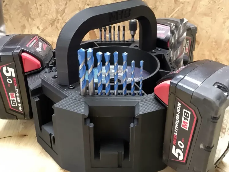Work case Milwaukee M18 battery holder/accesories