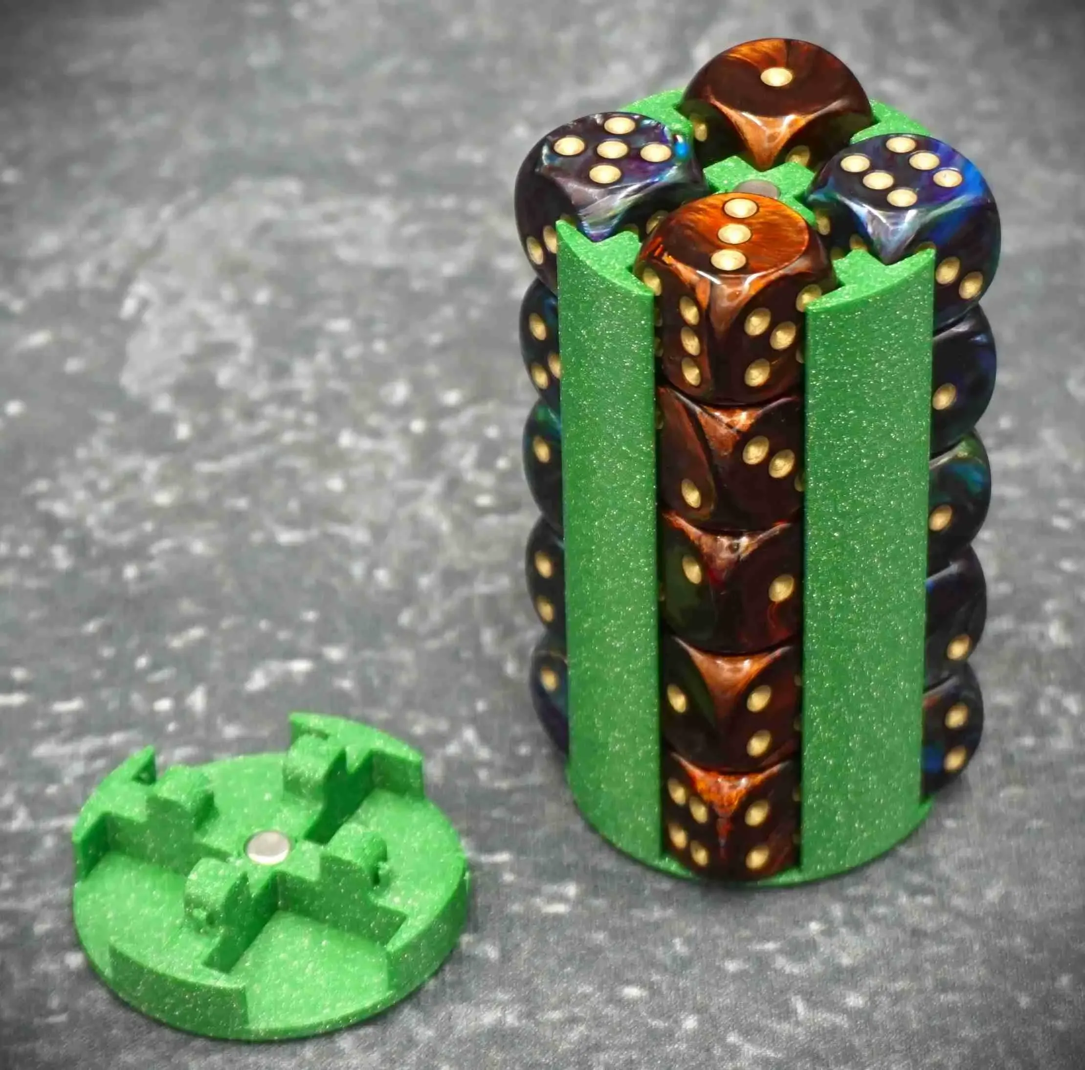 Round D6 Dice Box Tower With Magnets