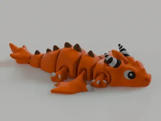Flexi Cute Dragon – Print-in-Place Toy