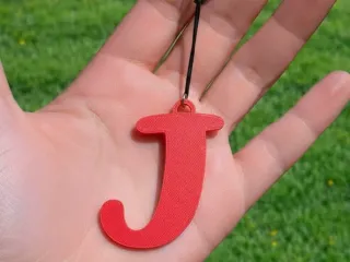 Initial J Keychain