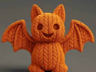 knitted cute halloween bat