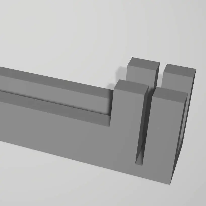 Straight bowden tube cut template