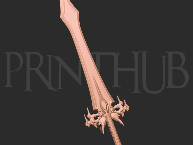 Onimusha 2 Rekka Ken Flame Sword – 3D Print STL Cosplay Prop