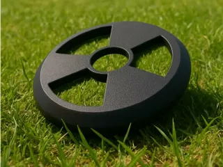 Frisbee with Radioactive Symbol
