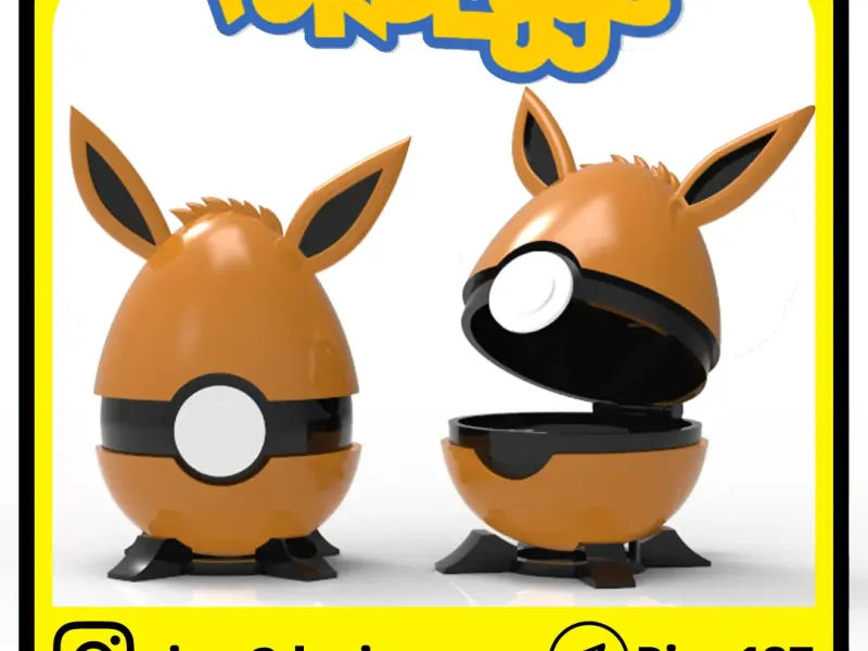 POKEBALLS EEVEE EASTER EGG WITH HINGE