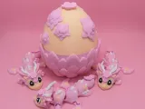 Valentine Dragon and Rose Egg (STL, 3MF), Floral Dragon-4