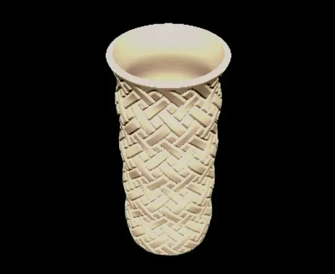 Herringbone Weave Vase