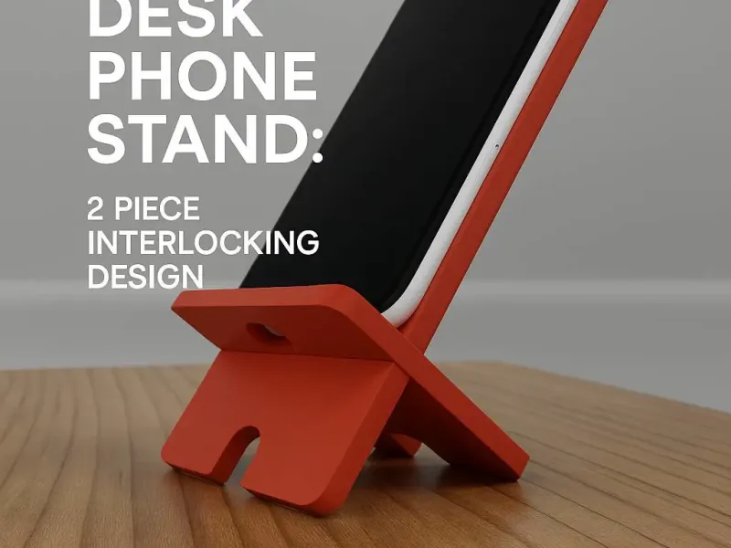 Minimale bureau-telefoonstandaard: 2-delig in elkaar grijpend ontwerp