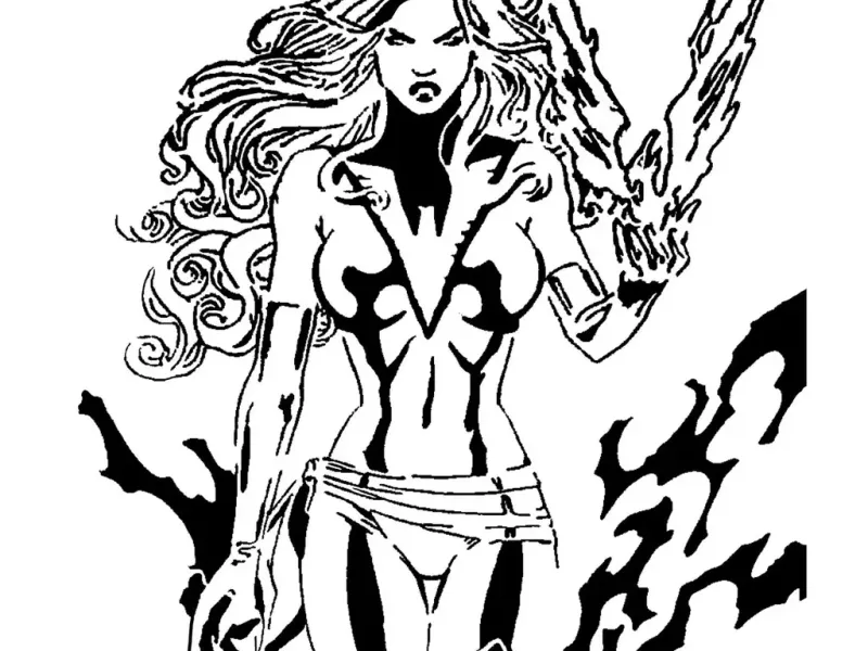 Jean Grey stencil