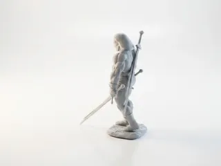 Buff Geralt Warrior Figurine 3D Printable