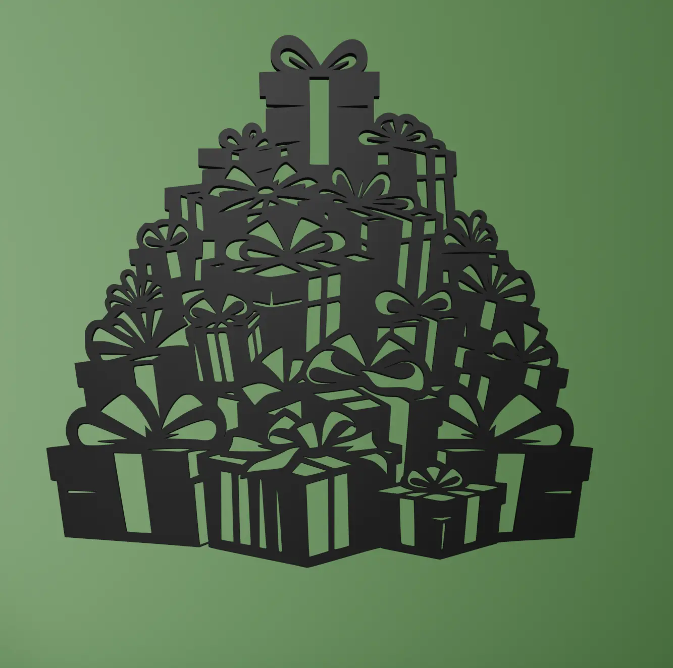 Bounty of Joy: Silhueta de uma pilha de presentes