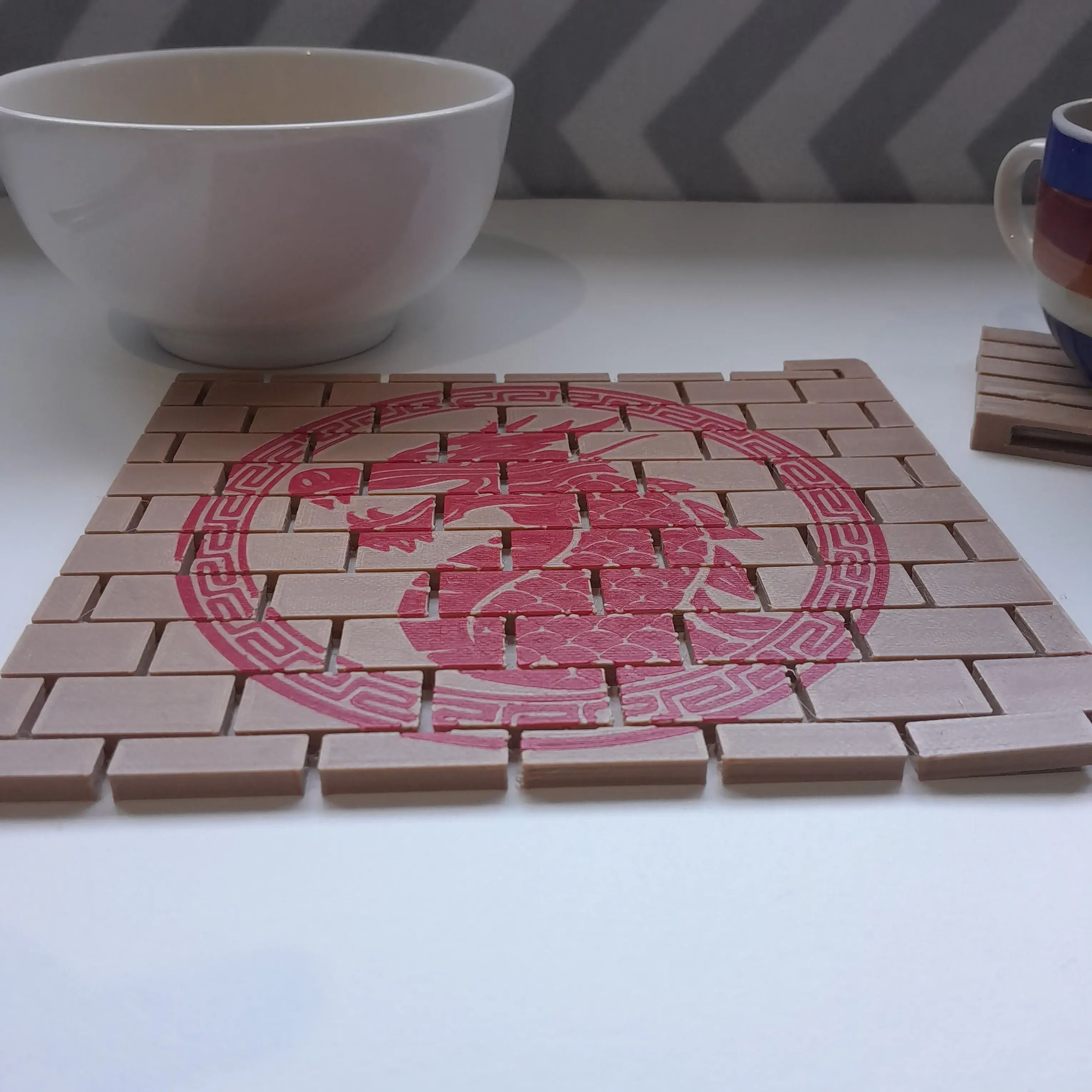 Chinese dragon dinning table mat