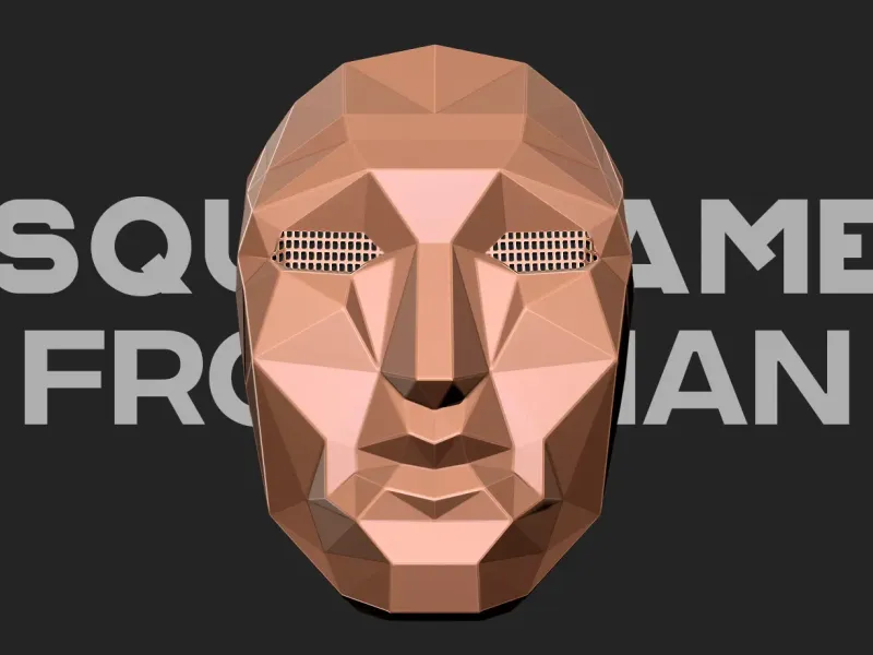 Маска для игры с кальмарами - модель для 3D-печати Frontman