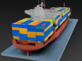 container ship / Containerschiff-3