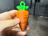 Cute Carrot Keychain - Easy & Fun 3D Print-1