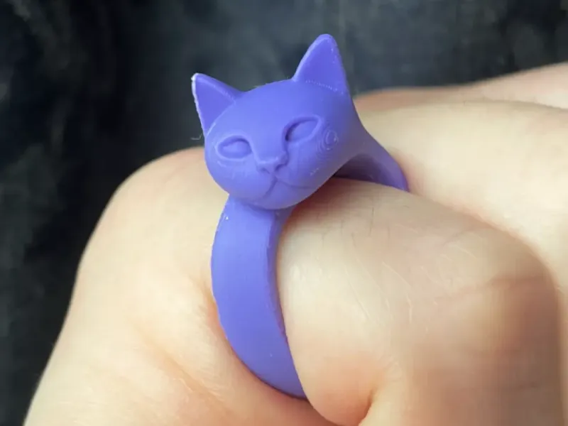 cat ring from maked word 