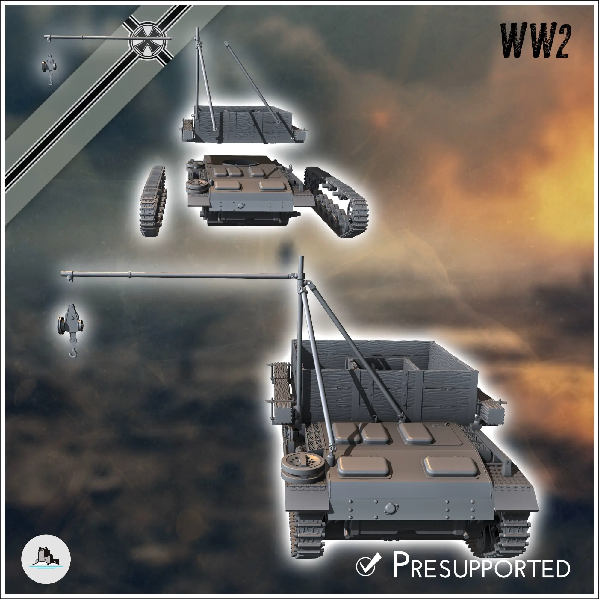 Bergepanzer III - WW2 miniaturen panzer krieg flammen welt zwei