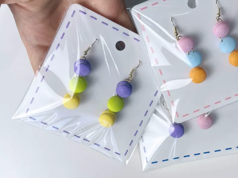 Macarons Earrings, stack many macarons as you like