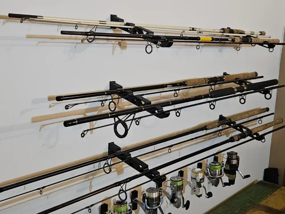 THKFISH Support ural vertical pour canne à pêche - Pour garage, salle de bain, bateau - 6