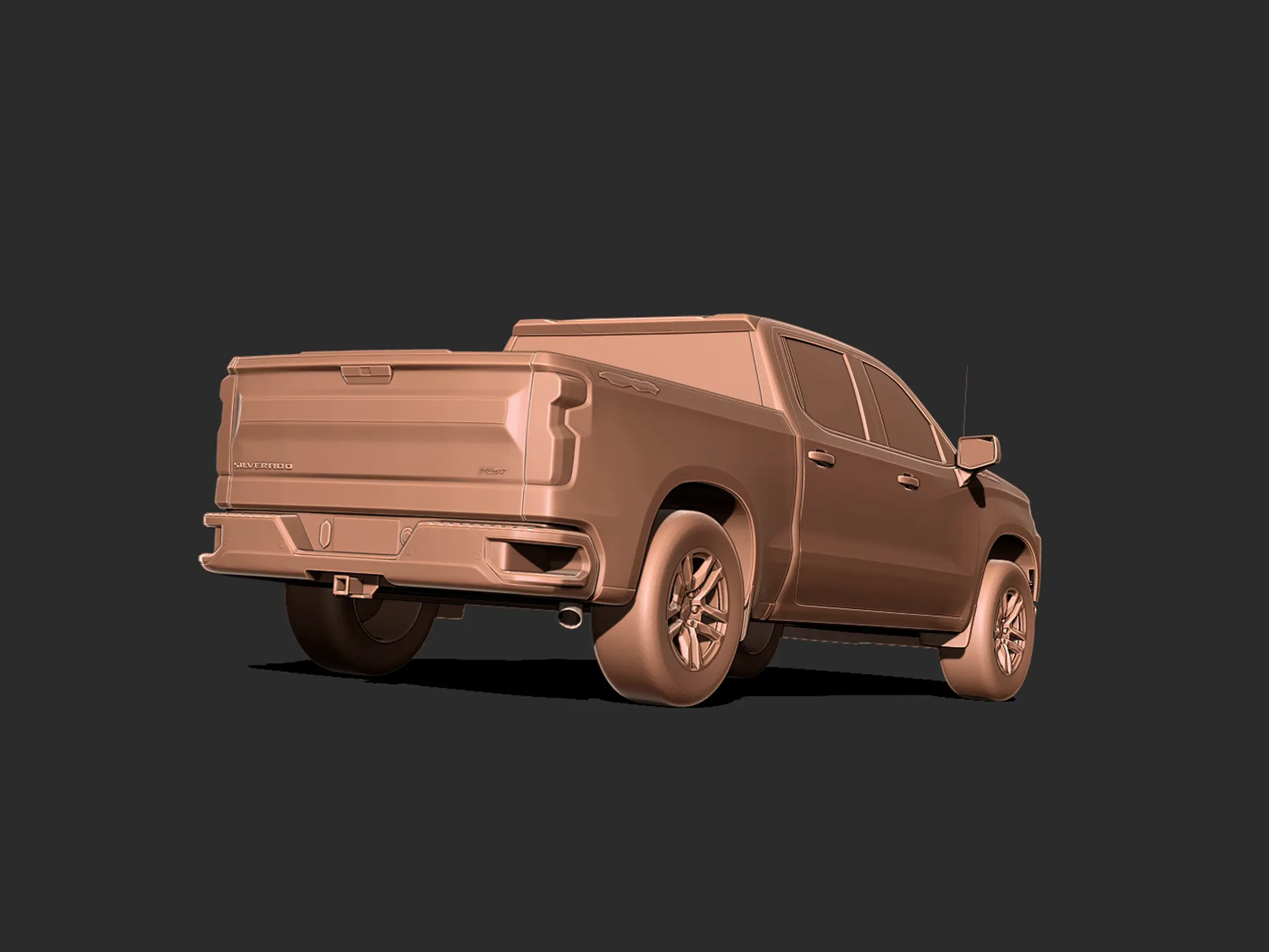 Toy Cars STL Download - Chevrolet Silverado Crew 3d print modelby Printhub