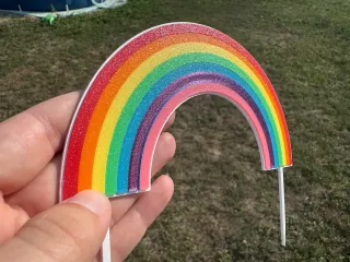 Rainbow Cake Topper