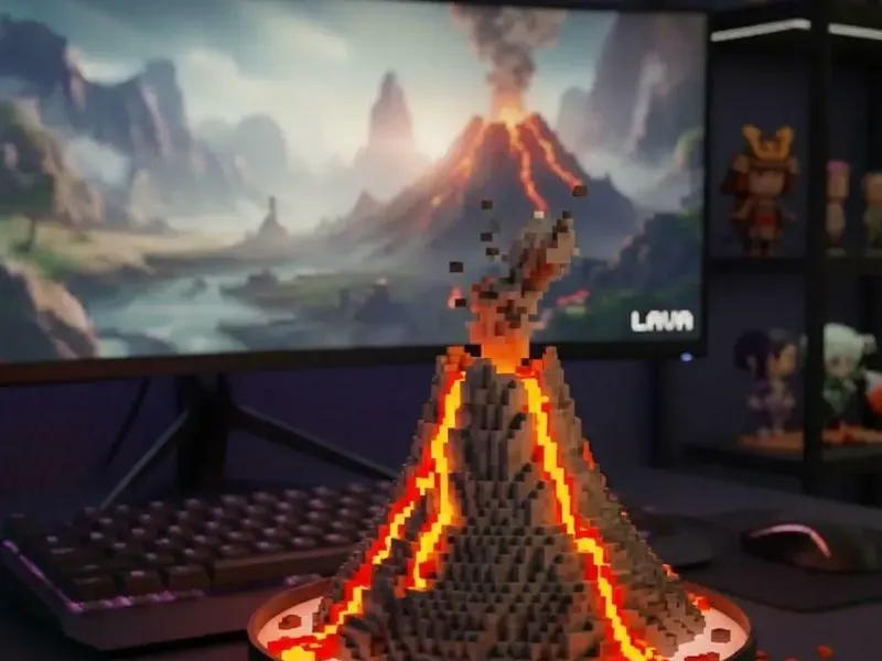 The Voxel-Lava Peak