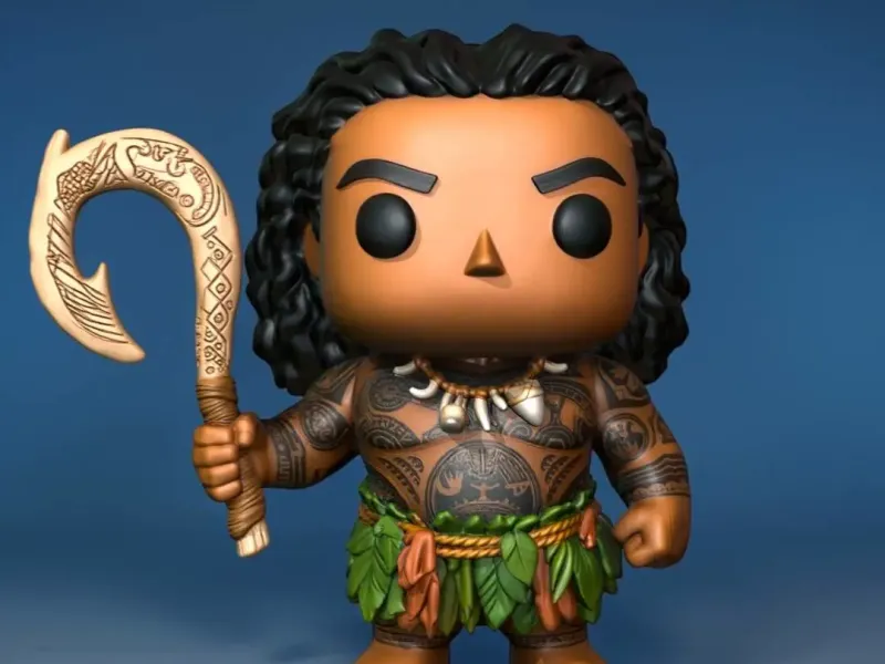 Maui Funko Style STL – Polynesian Demigod Chibi Figure