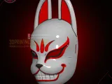 Genba Kazama Fox Mask - The Elusive Samurai Cosplay Props-4