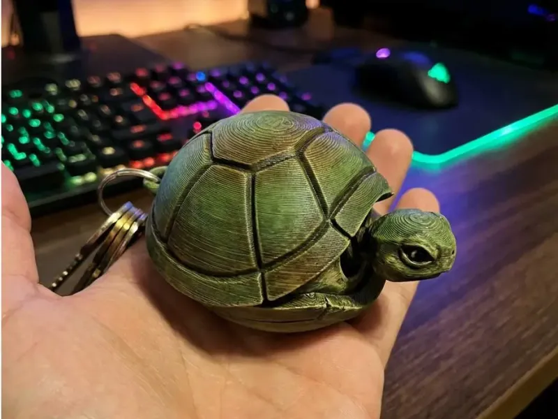 Tortoise Keychain | Turtle Key Ring Accessory
