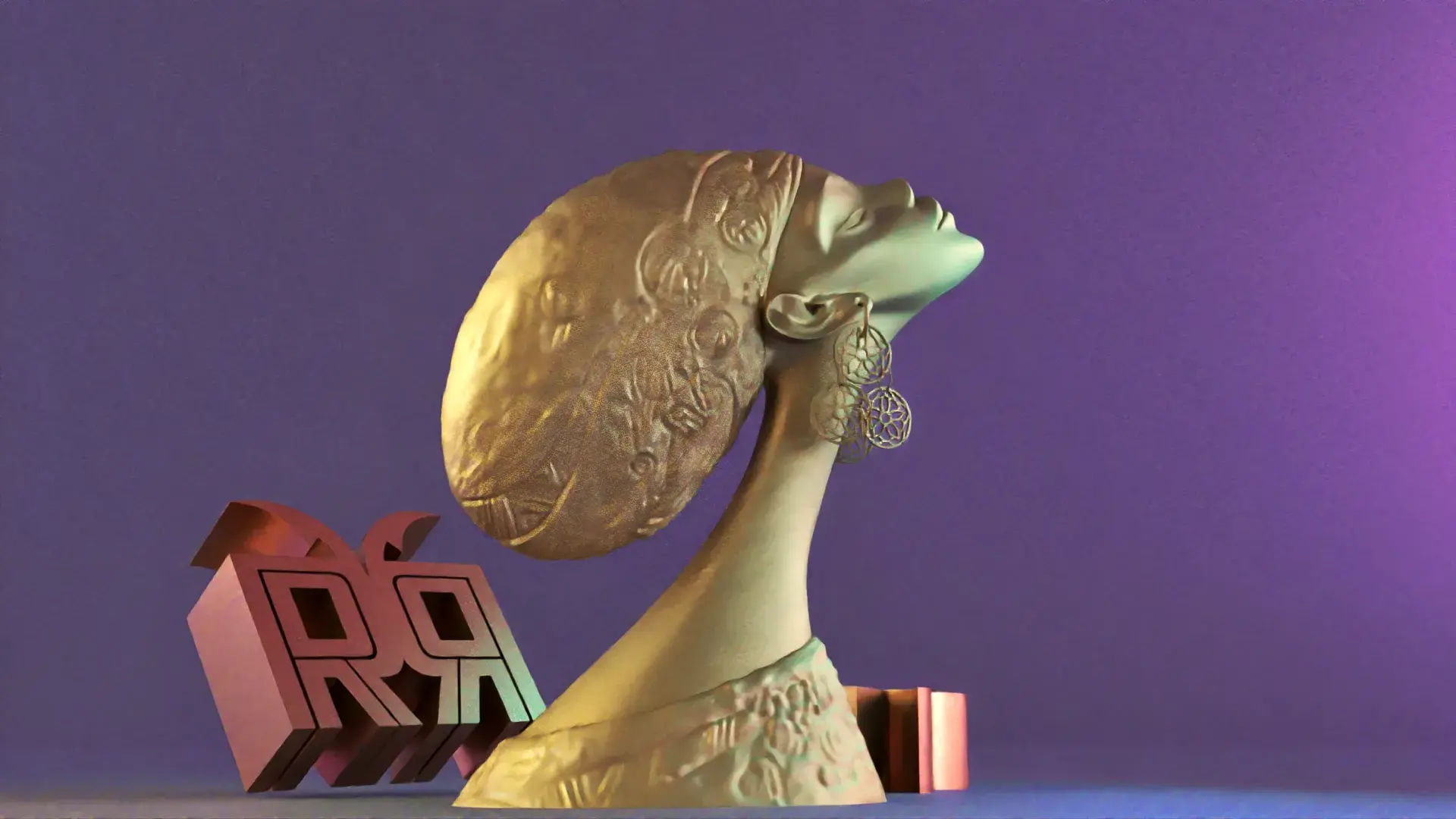 African girl Sculpture decor