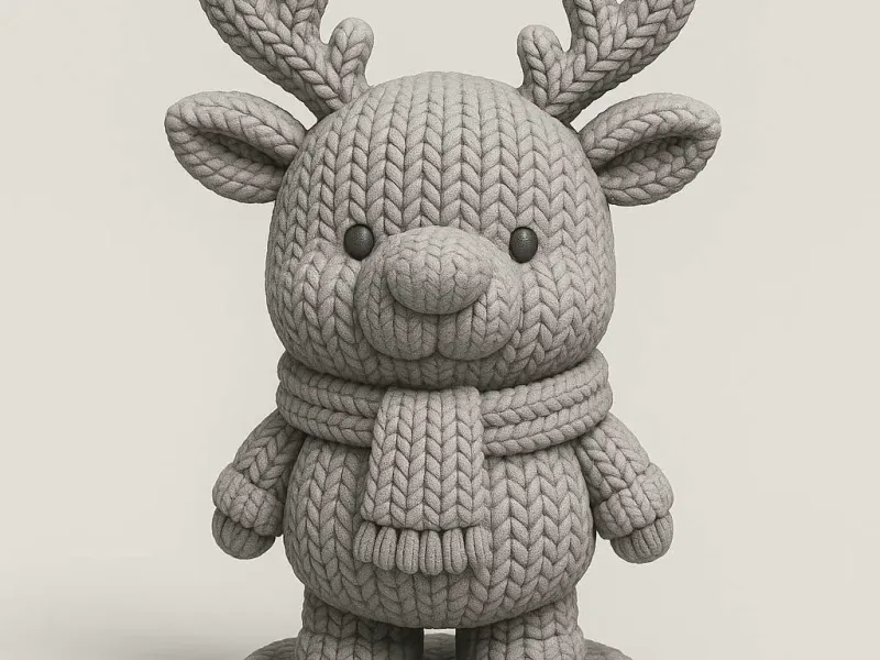 Christmas Knitted series little Reindeer
